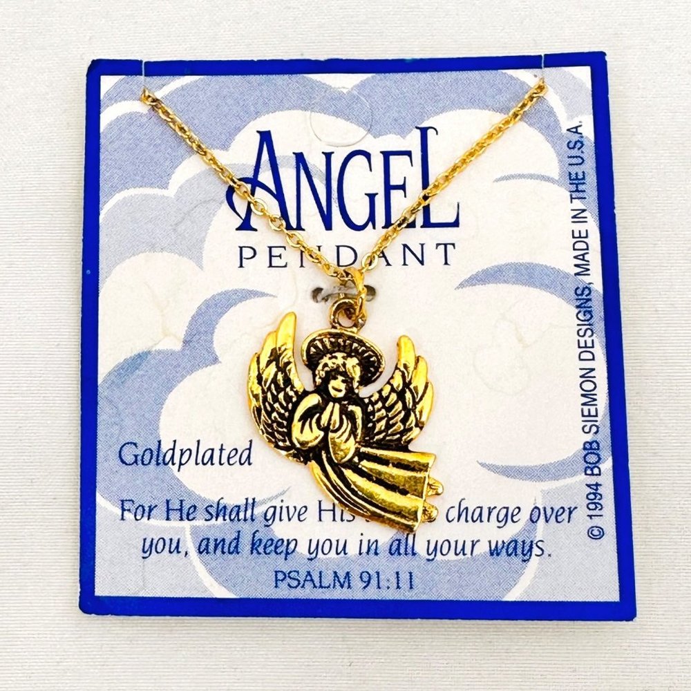 Vintage Angel Necklace/Pendant New on Card (1994) - Bob Siemon